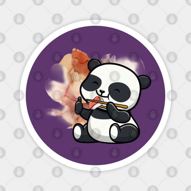 Cute Panda Sushi Time - Adorable Panda - Kawaii Panda Magnet by Suga Collection